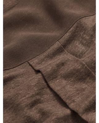 Relaxed V Neck Linen Tee