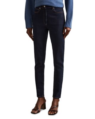 Petites Hattie Skinny Jeans in Dark Blue