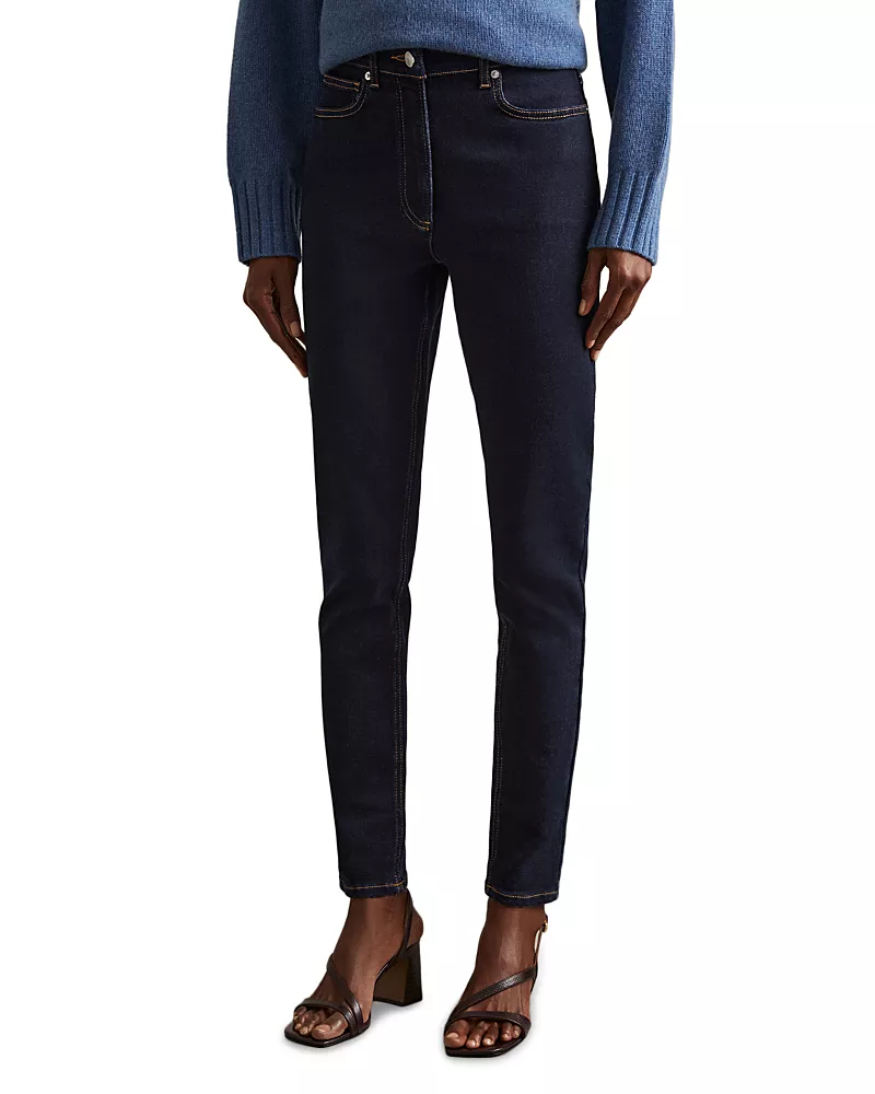 Reiss Petites Hattie Skinny Jeans in Dark Blue