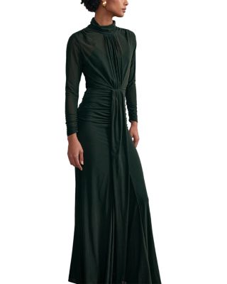 Danni Long Sleeved Ruched Maxi Dress