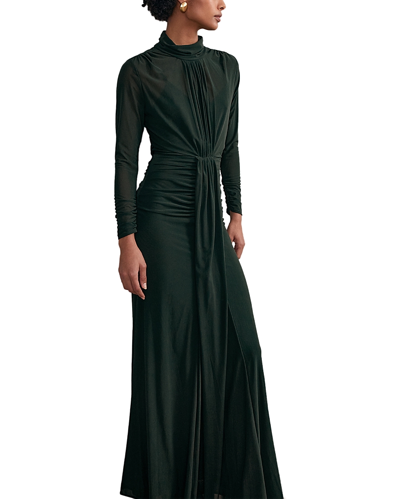 Reiss Danni Long Sleeved Ruched Maxi Dress · 12 UK/8 US