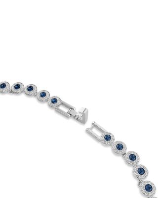 Una Blue & White Crystal Angelic Tennis Necklace, 14.875-15.75"