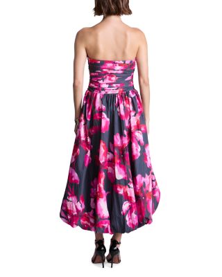 Helena Floral Bubble Hem Midi Dress