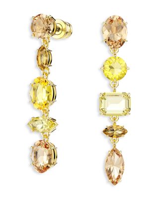 Gema Mixed Cut Crystal Front To Back Earrings