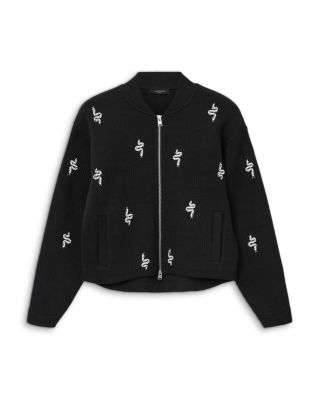Rhea Bea Embellished Bomber Jacket
