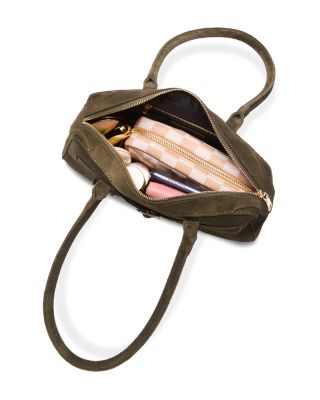 East West Suede Belted Bag