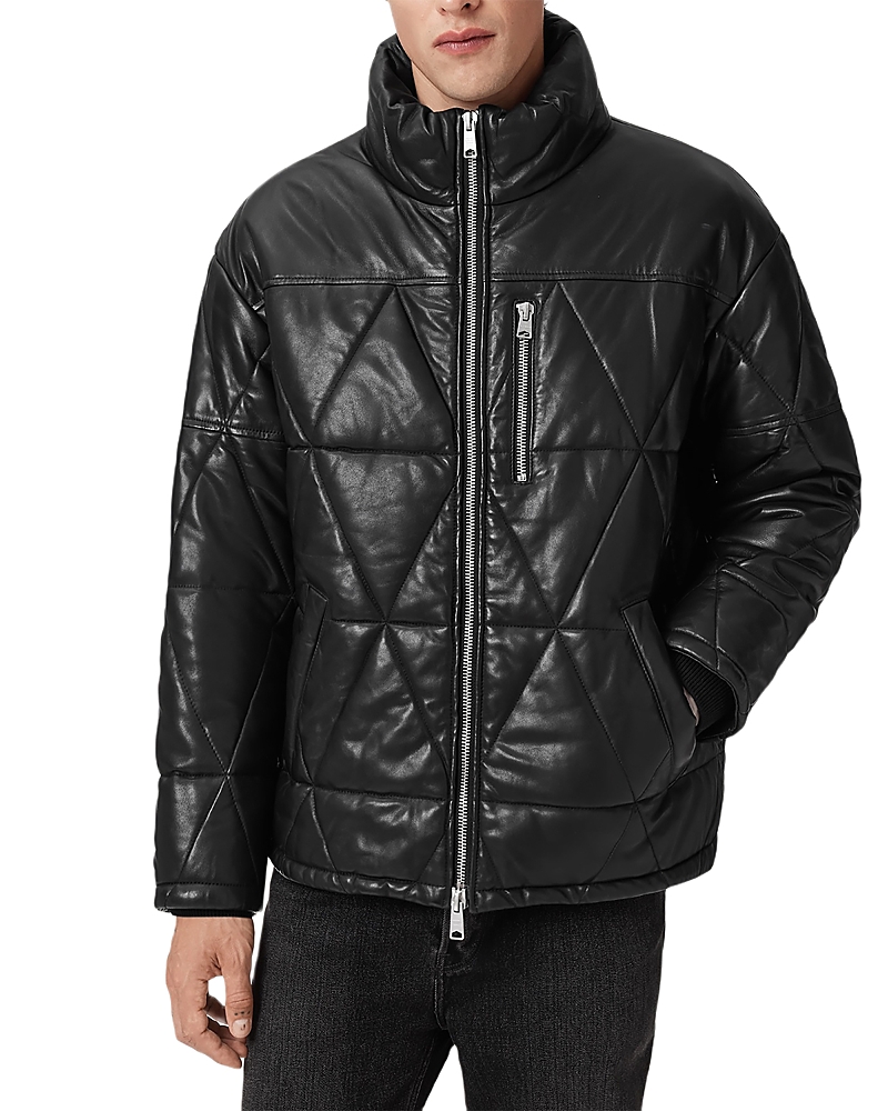 Allsaints Brockwell Leather Puffer Jacket