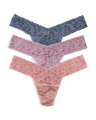 Signature Lace Low Rise Thong, Pack of 3