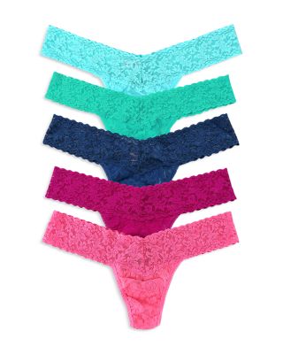 Signature Lace Low Rise Thong, Pack of 5