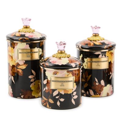 Wild Rose Brown Large Canister