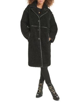 Faux Sherpa Button Front Jacket