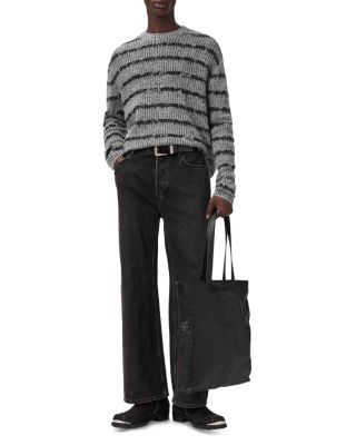 Dissolved Striped Crewneck Sweater  