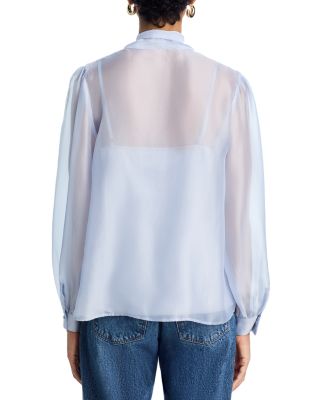 Tie Neck Long Sleeve Top - Exclusive
