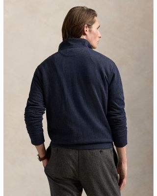 Houndstooth Luxury Jersey Quarter Zip Pullover