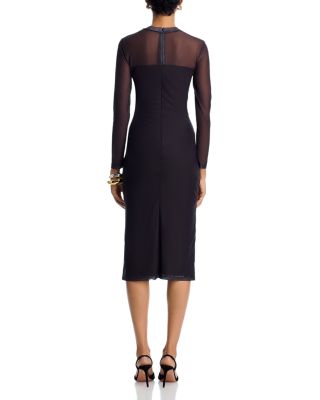 Mesh Floral Midi Dress - Exclusive