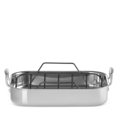 Signature Stainless Steel Rectangular Roaster and Rack, 14&amp;quot;