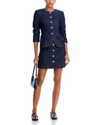 Chris Ruched Denim Jacket