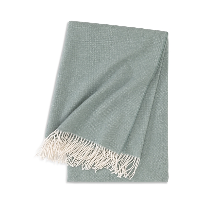 Yves Delorme Club Wool Throw In Blue