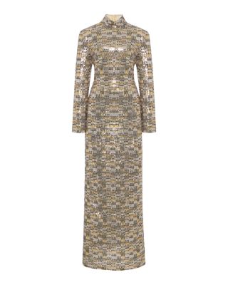 Sequinned Turtleneck Dress