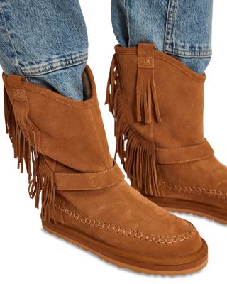 Women's Faye Fringe Pull On Booties