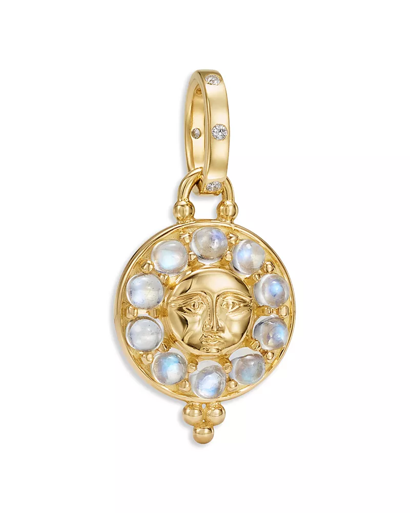 Temple St. Clair 18K Yellow Gold Fj Moonstone & Diamond Selena Luna Pendant
