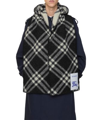 Check Hooded Wool Scarf