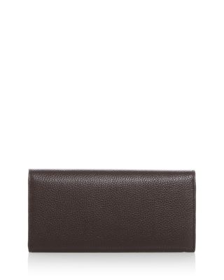 T-Lock Leather Wallet in Dark Brown