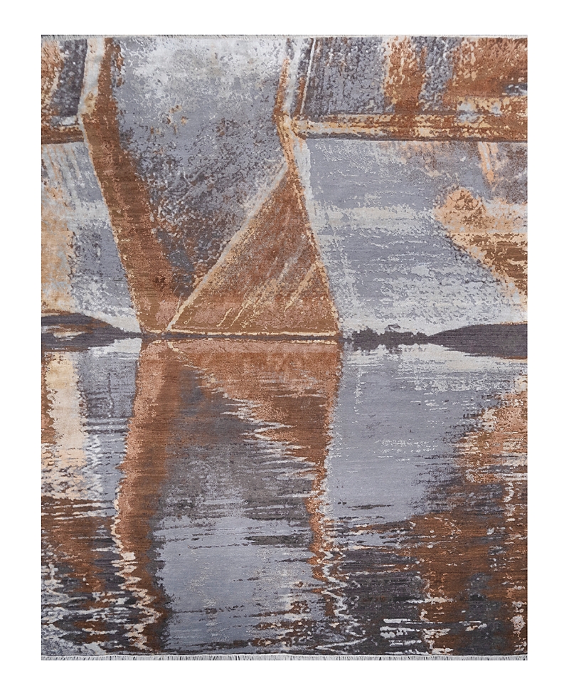 Bloomingdale's Modern M8527 Area Rug, 8'1x10'3 In Gray