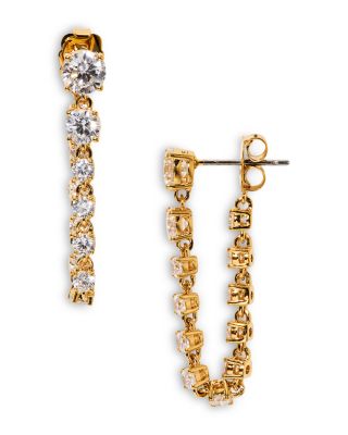 Cubic Zirconia Front To Back Earrings