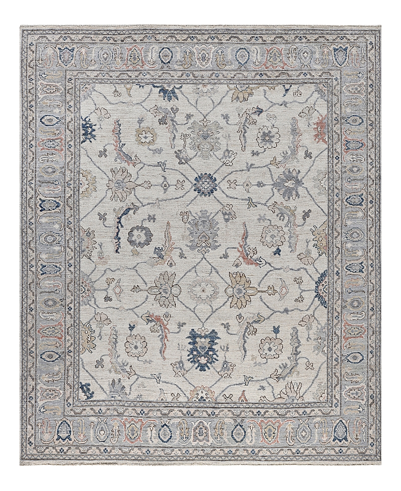 Bloomingdale's Colorful Oushak M0103-44 Area Rug, 8'2x9'8 In Gray
