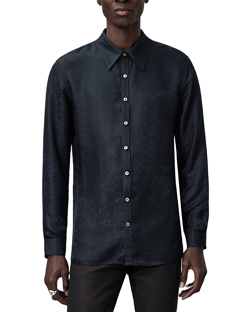 John Varvatos Martin Long Sleeve Shirt In Green