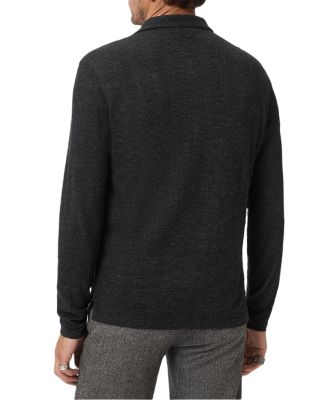 Jalen Jacquard Long Sleeve Polo Shirt