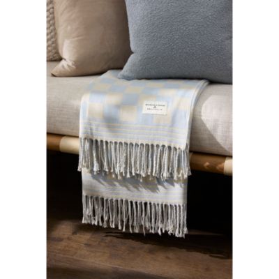 Gray Malin Ski Holiday Check Throw - Exclusive