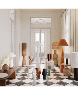 Cleopatra Cream Linen Floor Lamp