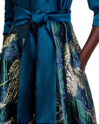 Taffeta Jacquard Shirt Gown