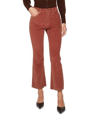 Bridget Boot High Rise Instasculpt™ Corduroy Crop Jeans in Terracotta