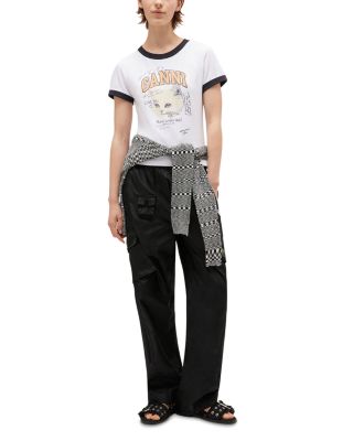 Cropped Kitty Logo Graphic Tee