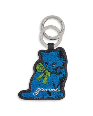 Blue Kitty Keyring 