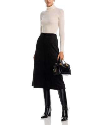 Faux Suede A Line Skirt