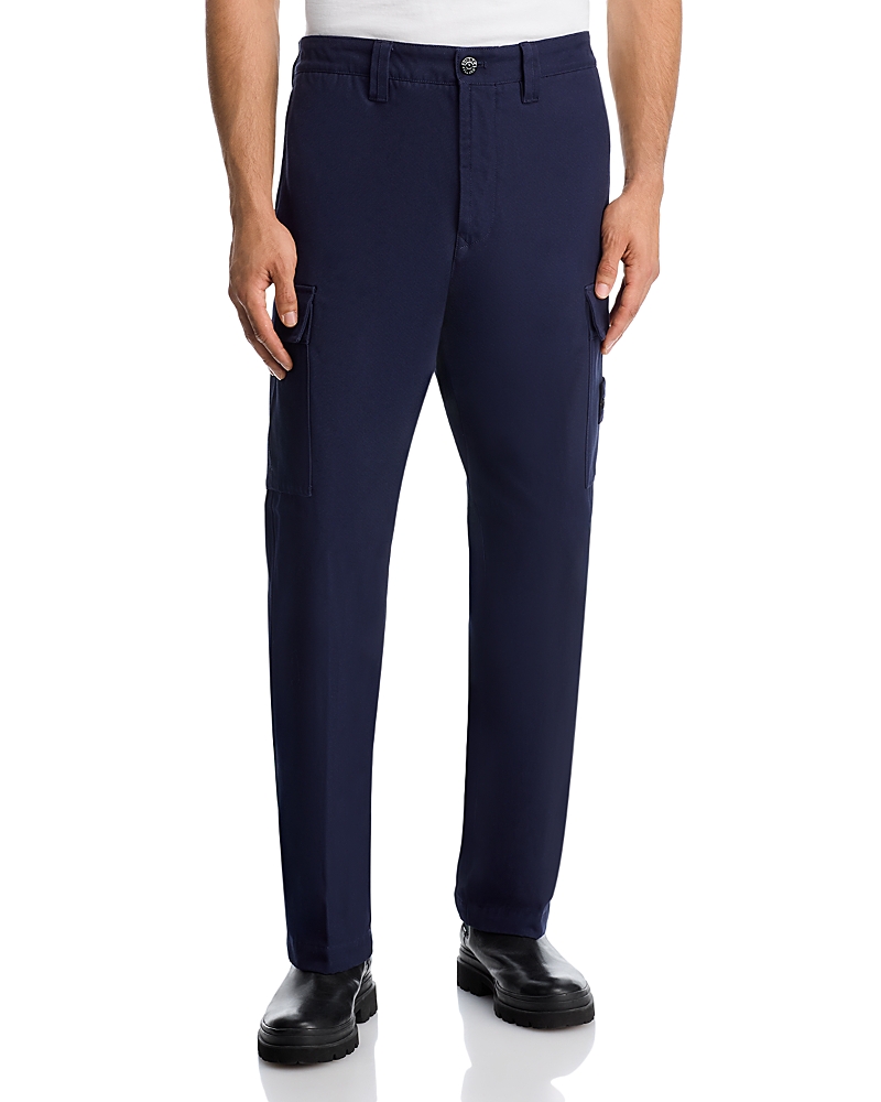Stone Island Relaxed Fit Trousers In Dark Blue In Blue