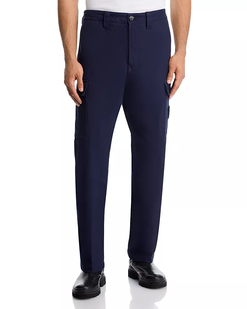 Stone Island Relaxed Fit Trousers in Dark Blue