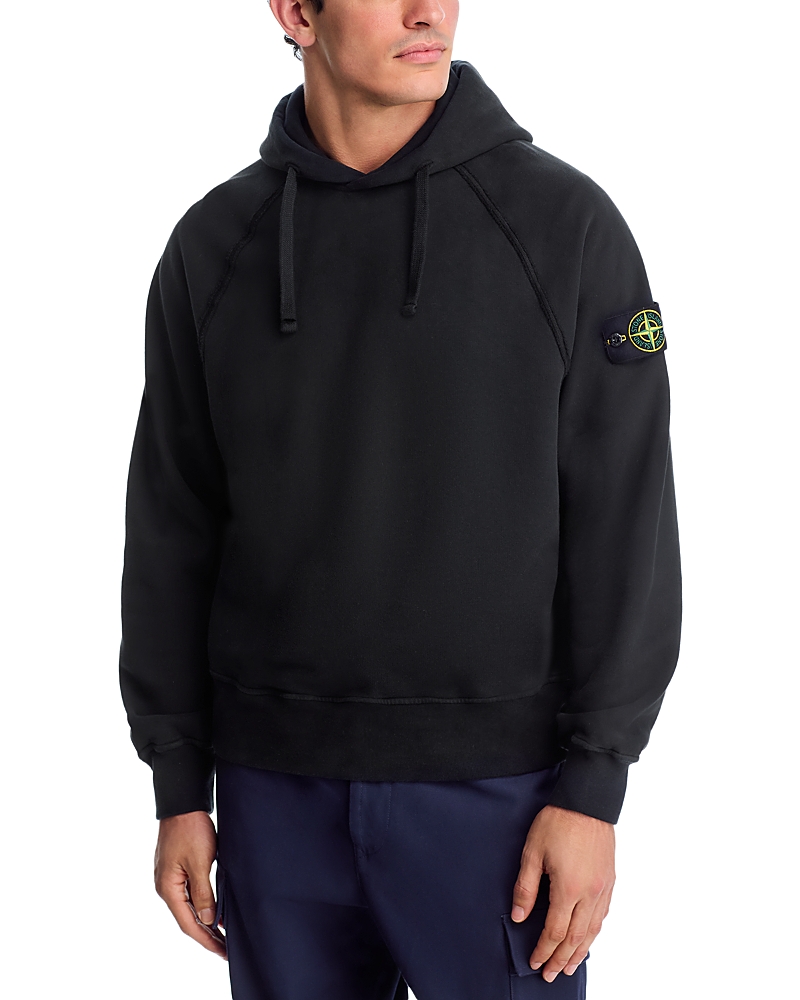 Stone Island Organic Cotton Sweatshirt In Black