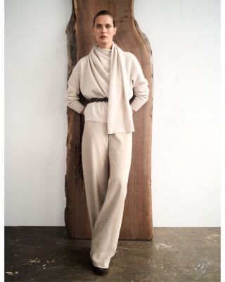 Wool & Cashmere Draped Sweater