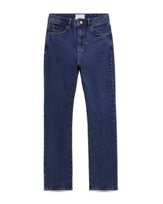 September Limited Collection Foley High Rise Straight Leg Jeans in Dark Mid Wash