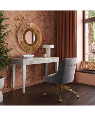 Brandyss Burl Work Desk in White