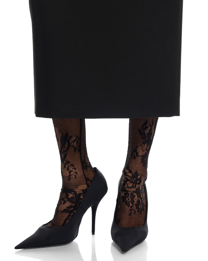 WARDROBE.NYC Wardrobe. nyc Evening Lace Tights in Black