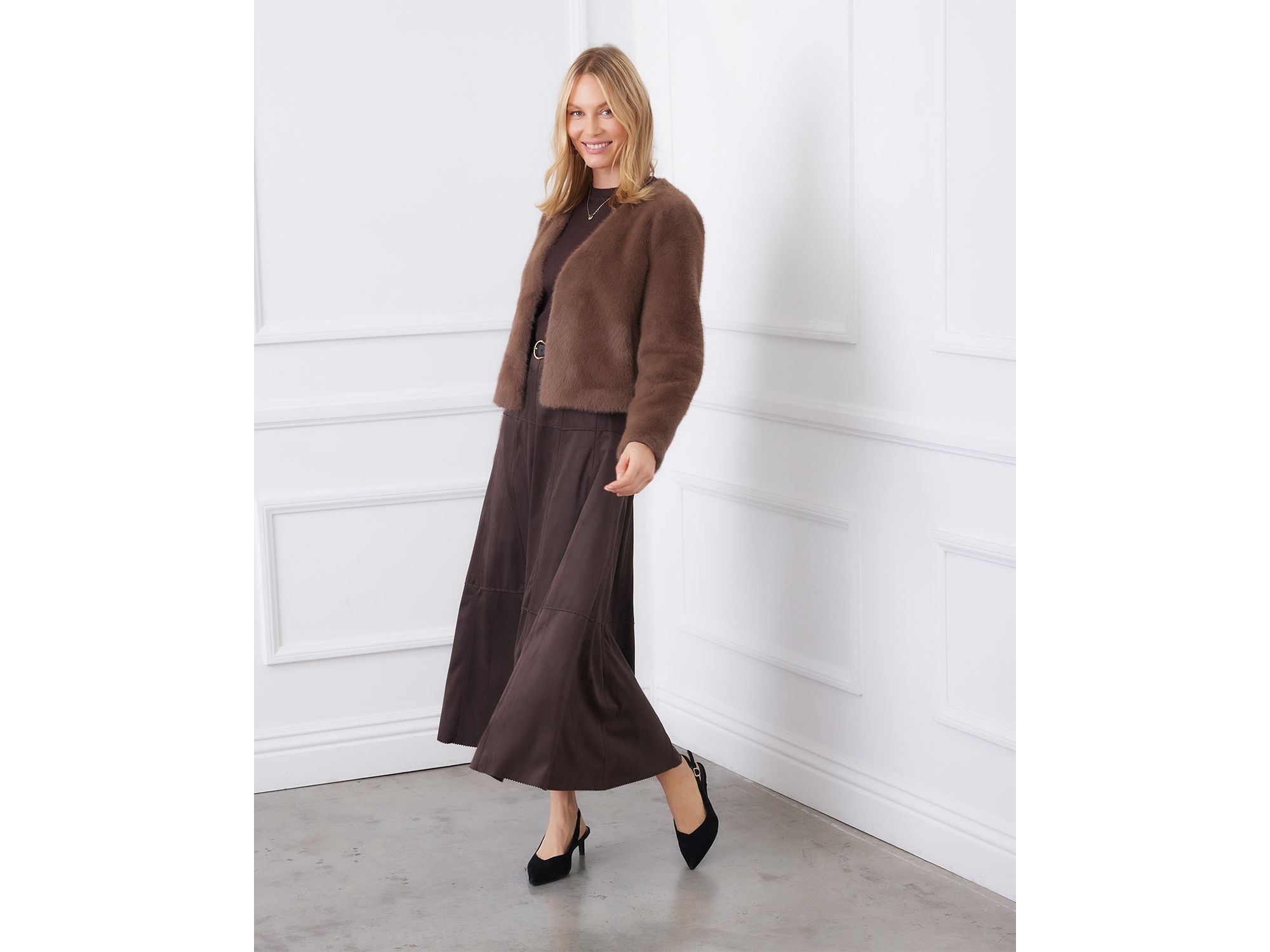 Reversible Faux Fur Jacket — Image 10