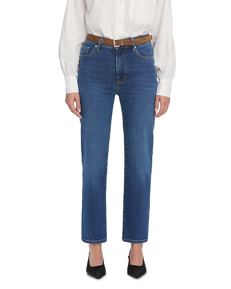 Frame Pixie Le Sleek High Rise Straight Leg Jeans In Femma In Blue