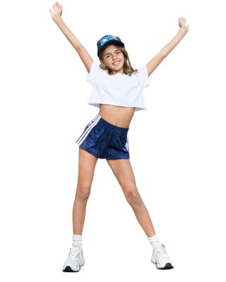 KatieJnyc Girls' Jordan Contrast Striped Shorts - Big Kid