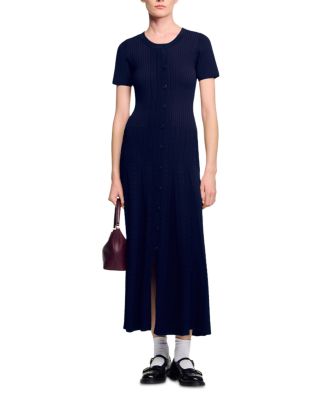 Short Sleeve Knit Maxi Dress